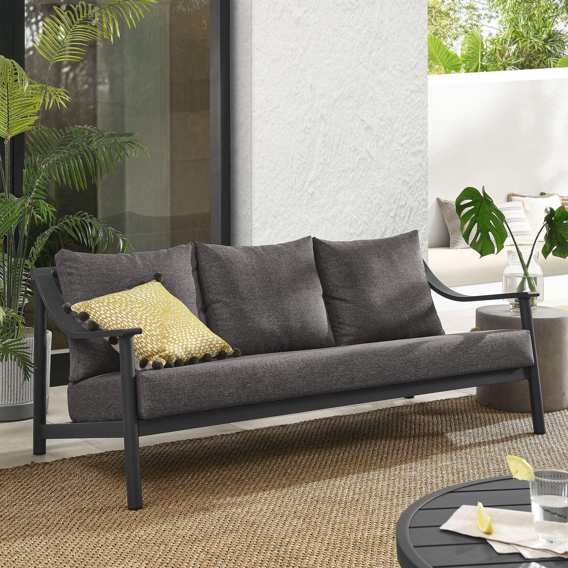 Terrace Outdoor Patio Aluminum Sofa by Modway FredCo