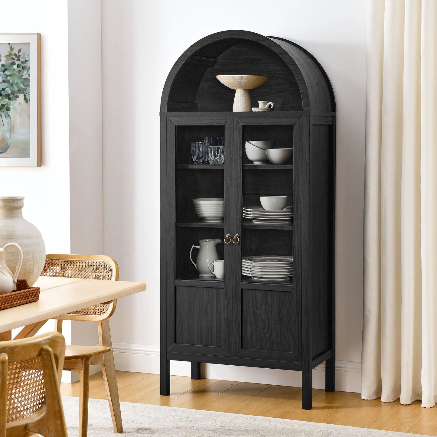 Tessa Tall Arched Storage Display Cabinet by Modway EEI-6638 FredCo
