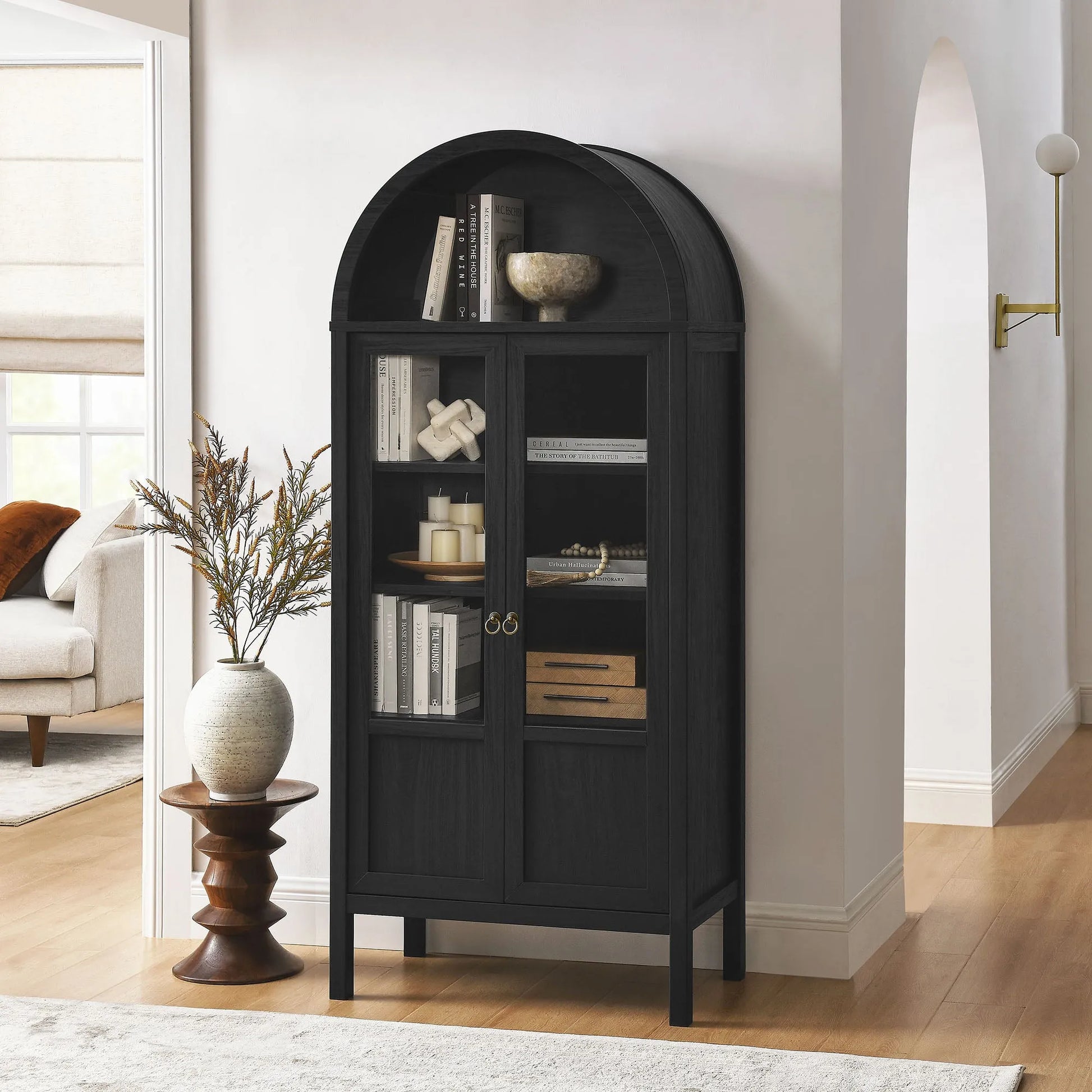 Tessa Tall Arched Storage Display Cabinet by Modway EEI-6638 FredCo