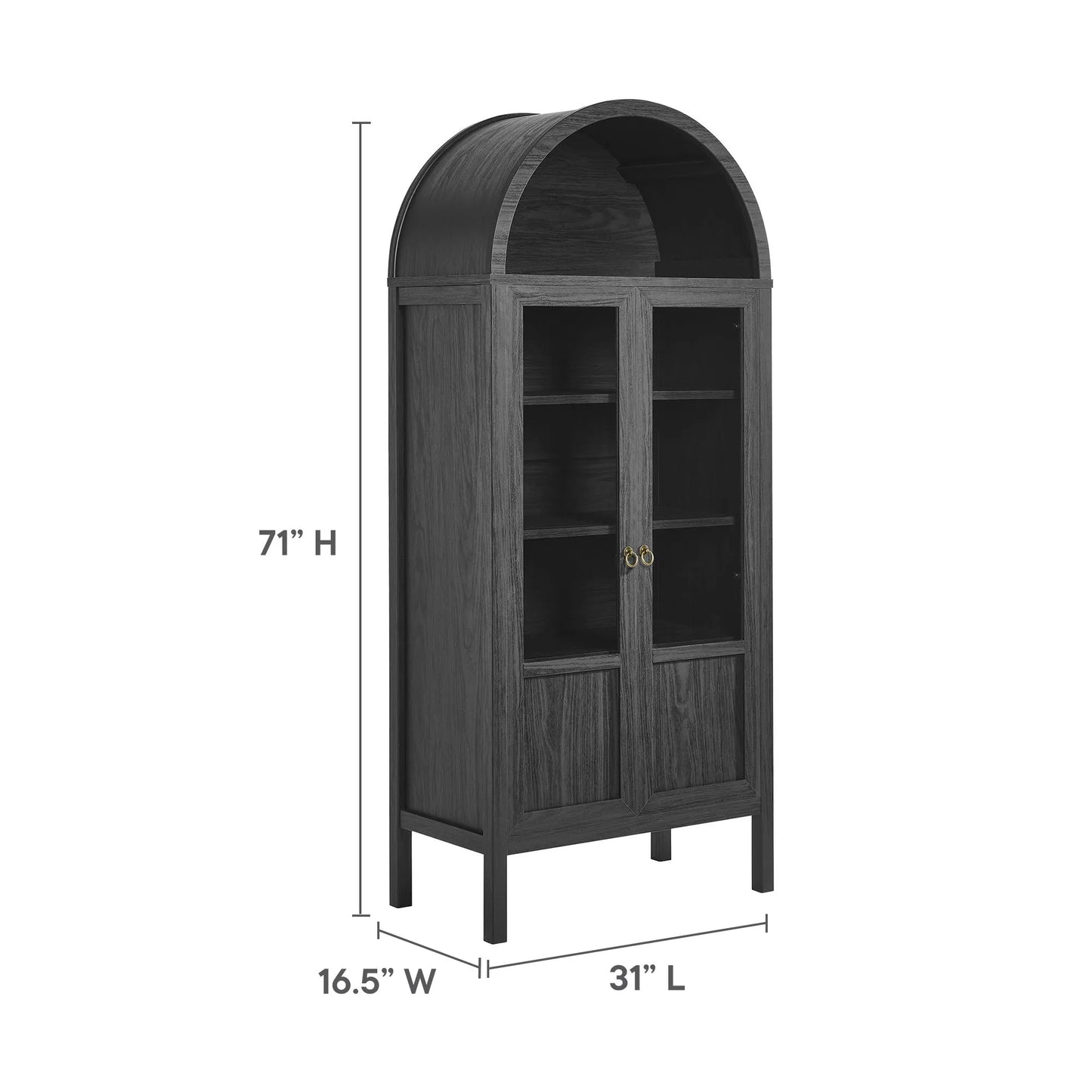 Tessa Tall Arched Storage Display Cabinet by Modway EEI-6638 FredCo