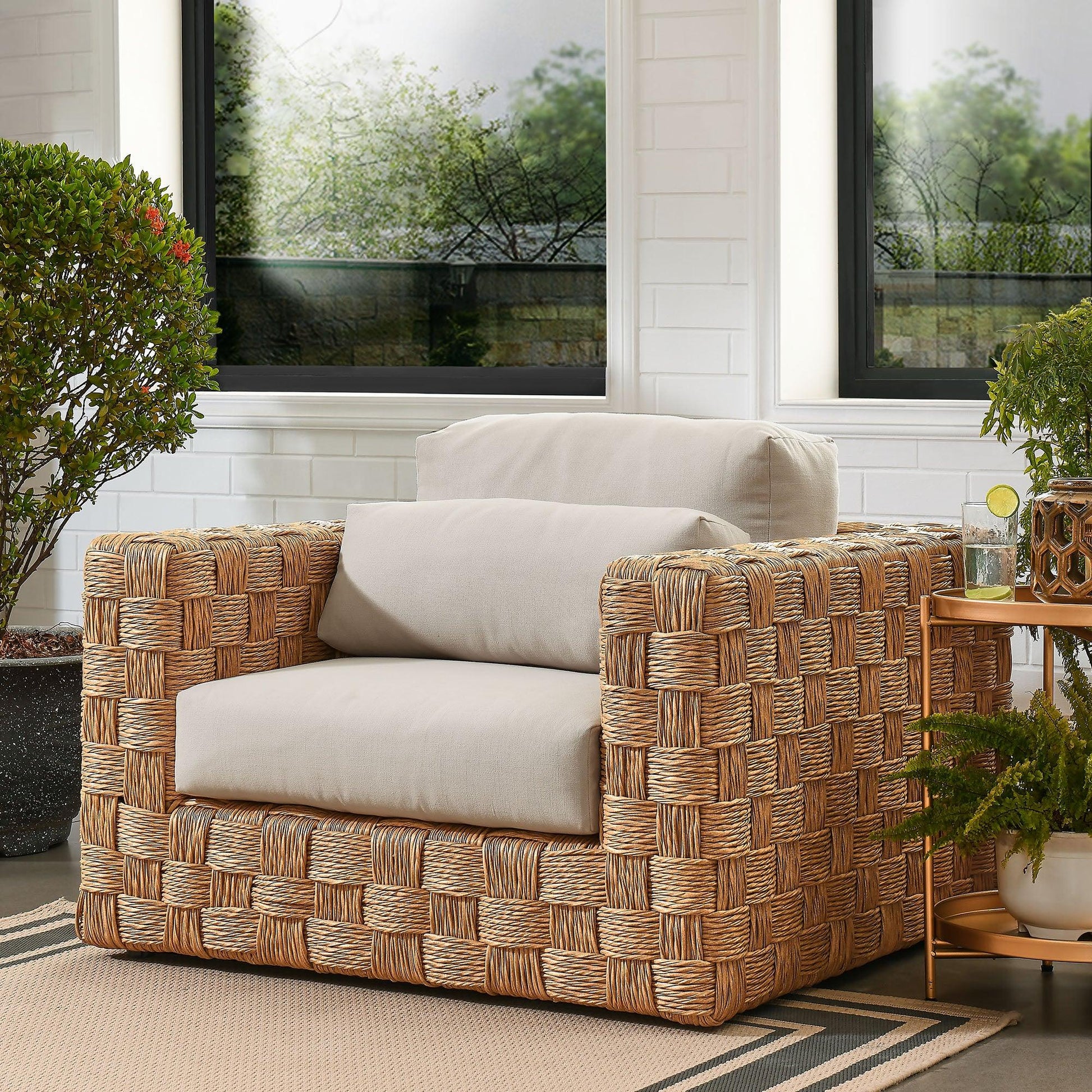 Thames Outdoor Patio Wicker Outdoor Patio Rattan Armchair by Modway FredCo