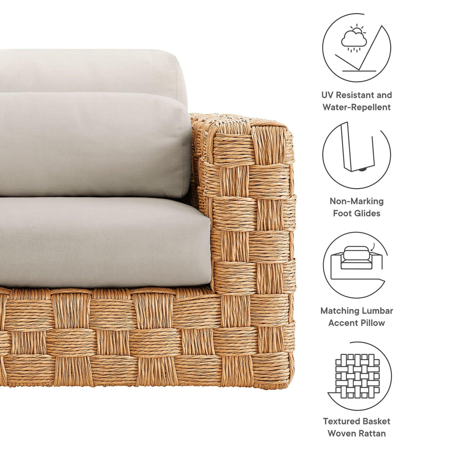 Thames Outdoor Patio Wicker Outdoor Patio Rattan Armchair by Modway FredCo