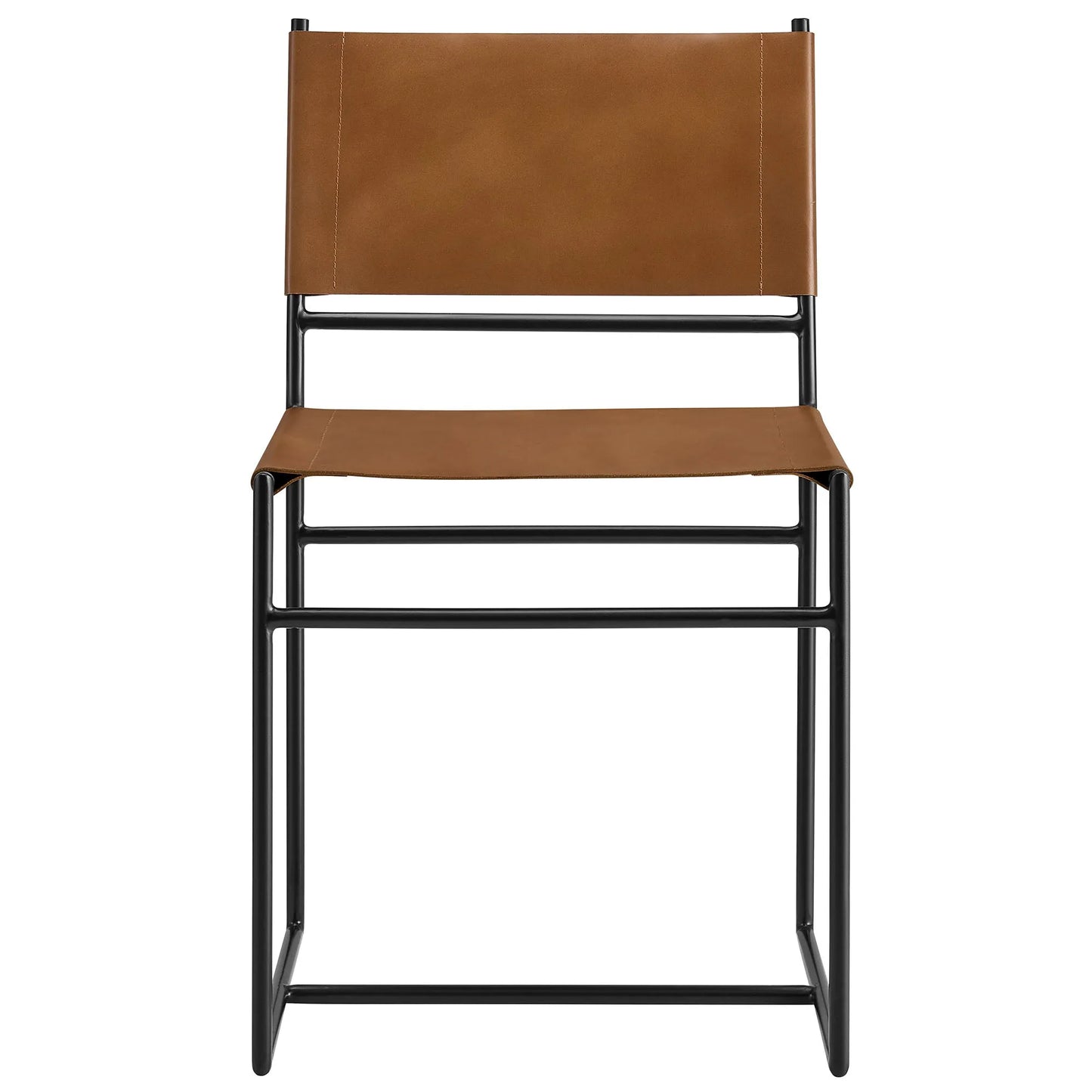 Thatcher Leather and Metal Dining Chair by Modway EEI-7196 FredCo