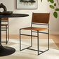 Thatcher Leather and Metal Dining Chair by Modway EEI-7196 FredCo