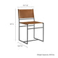 Thatcher Leather and Metal Dining Chair by Modway EEI-7196 FredCo