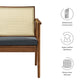 Thera Vegan Leather and Cane Accent Armchairs Set of 2 by Modway FredCo