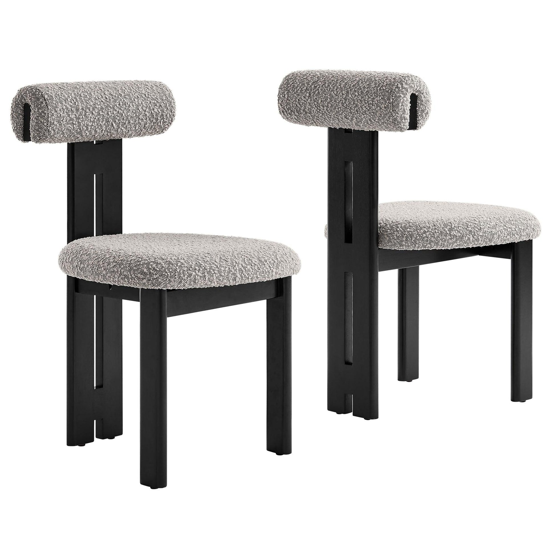 Torian Boucle Fabric Dining Chair Set of 2 by Modway FredCo