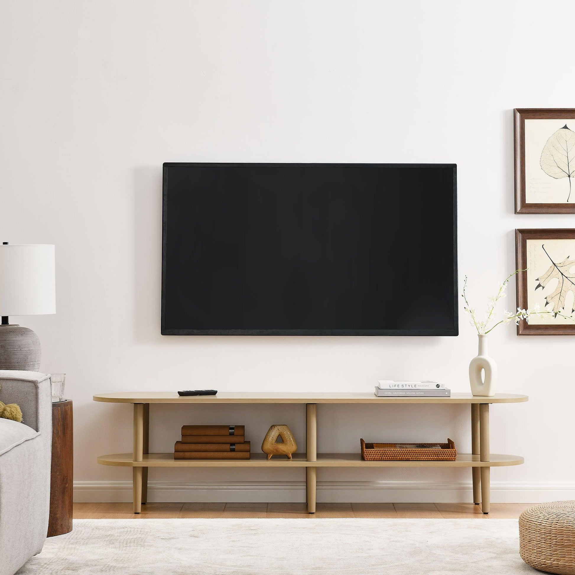 Torus Oval Wood TV Stand by Modway FredCo