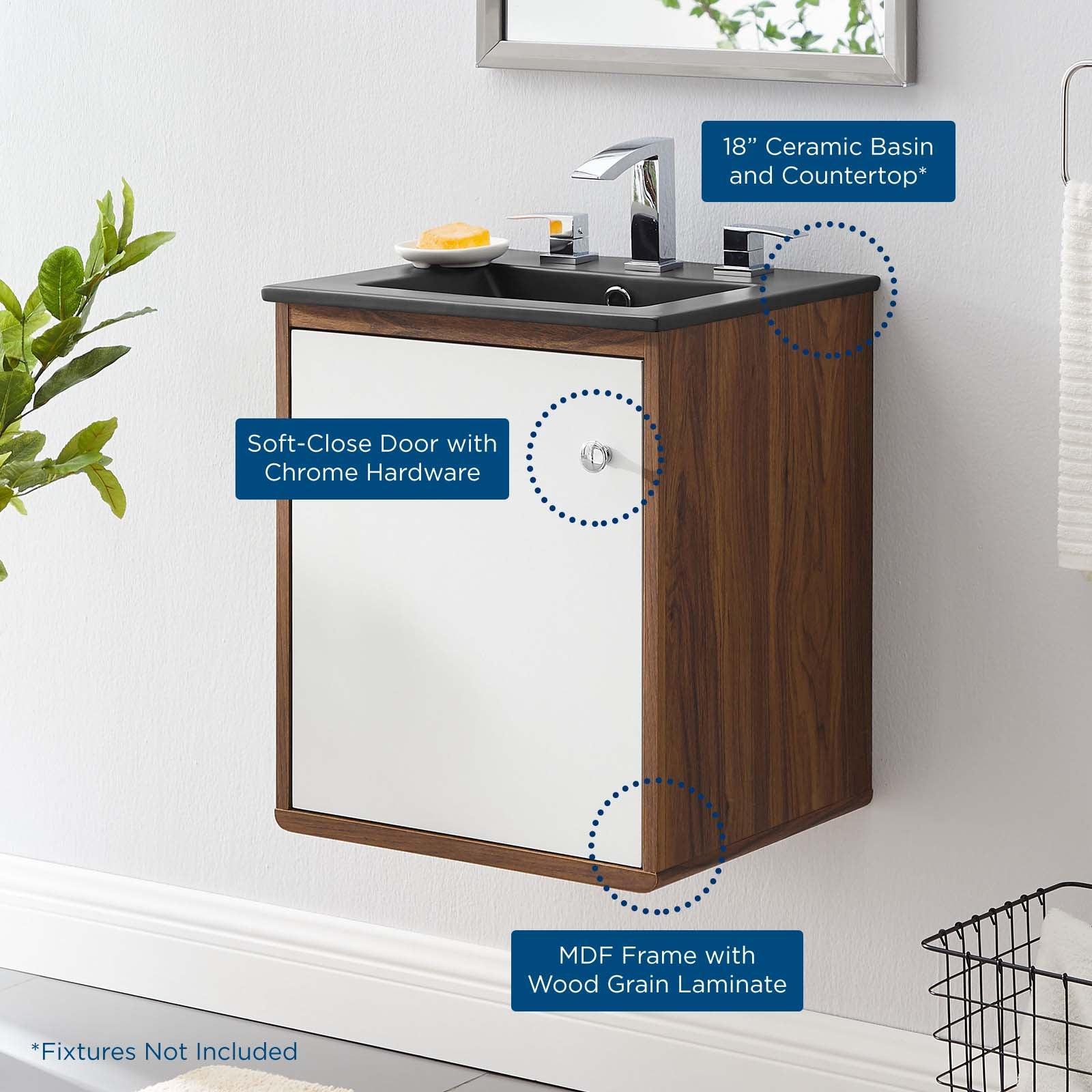Transmit 18" Wall-Mount Bathroom Vanity, EEI-5388 FredCo