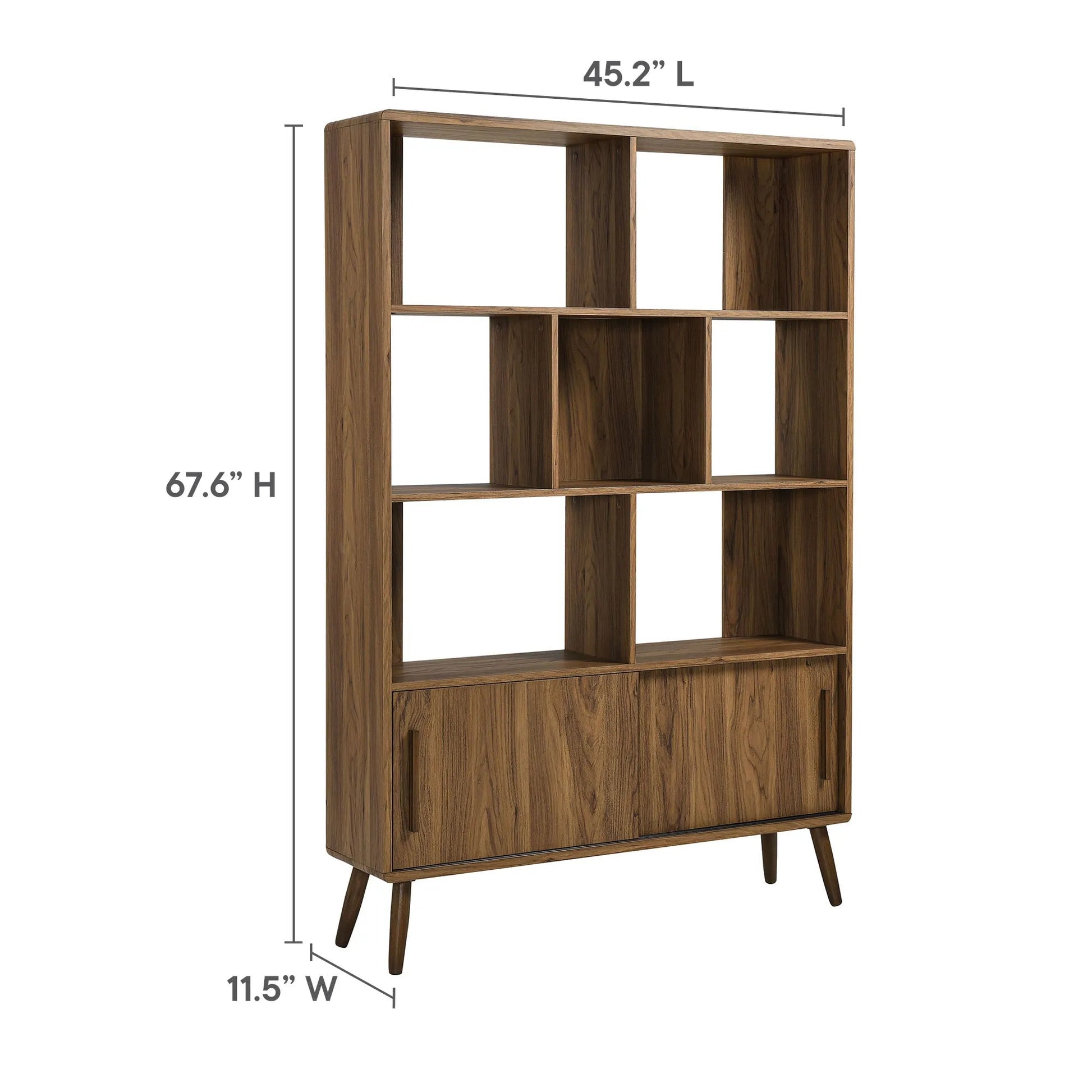 Transmit 45" Bookcase with Sliding Doors by Modway EEI-7193 FredCo