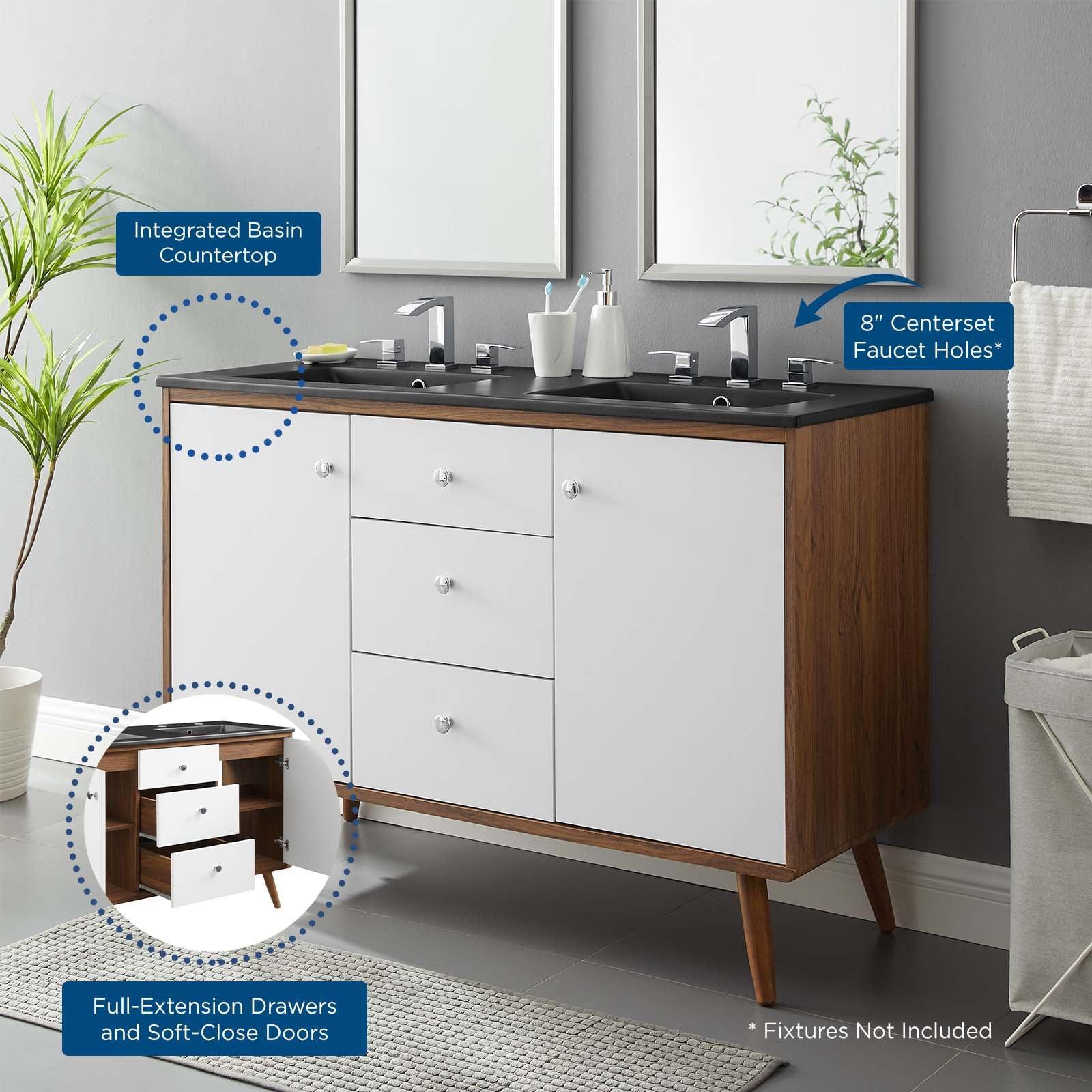 Transmit 48" Double Sink Bathroom Vanity, EEI-5380 FredCo