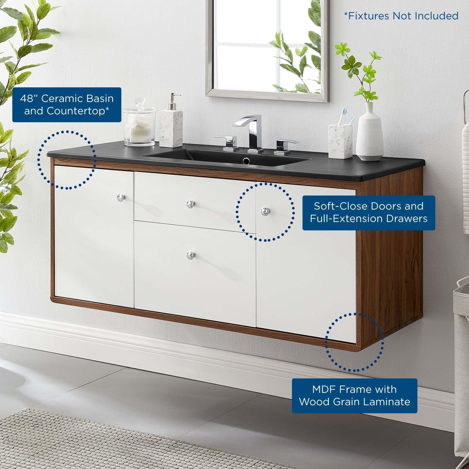 Transmit 48" Wall-Mount Bathroom Vanity, EEI-5399 FredCo