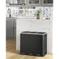 Trash Can with 3 Compartments Black FredCo