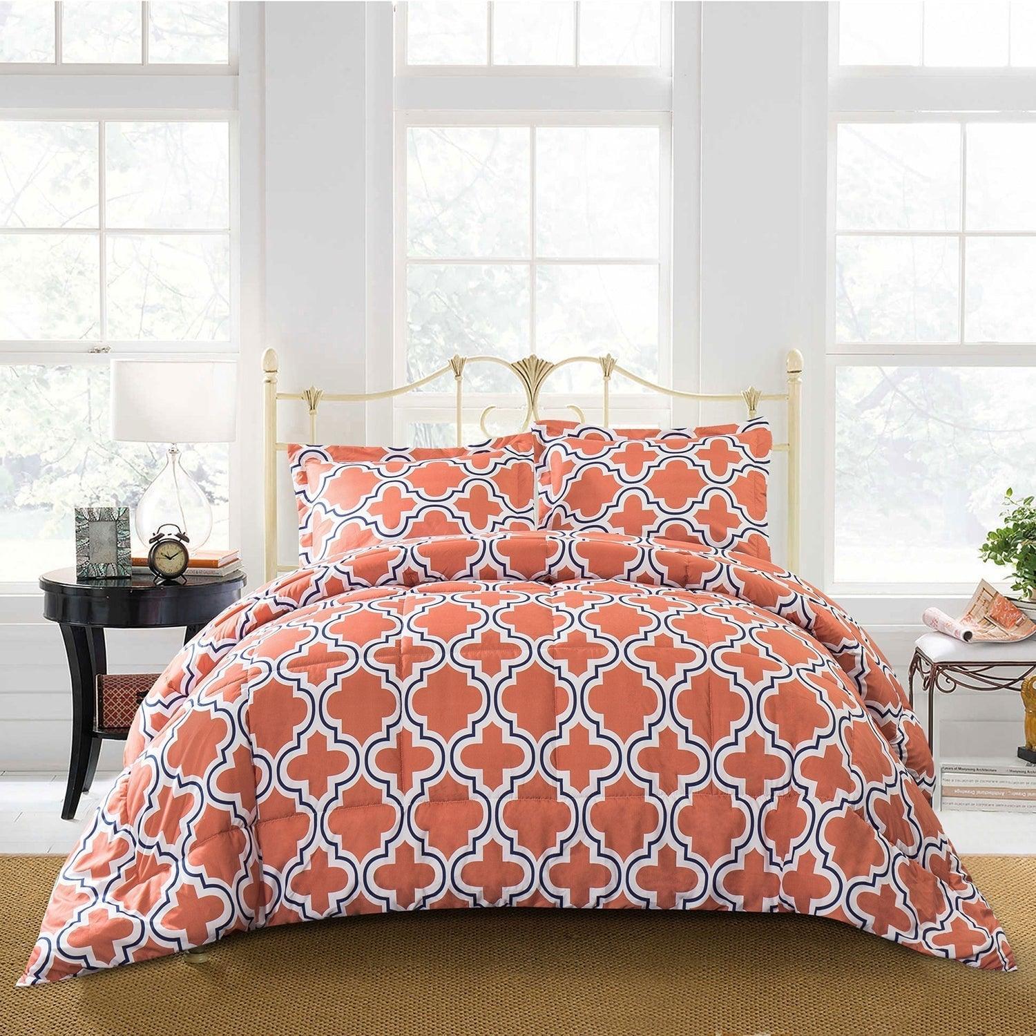 Trellis Geometric Comforter Set FredCo