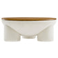 Tridome Round Boucle Upholstered Storage Coffee Table by Modway FredCo
