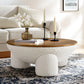 Tridome Round Boucle Upholstered Storage Coffee Table by Modway FredCo