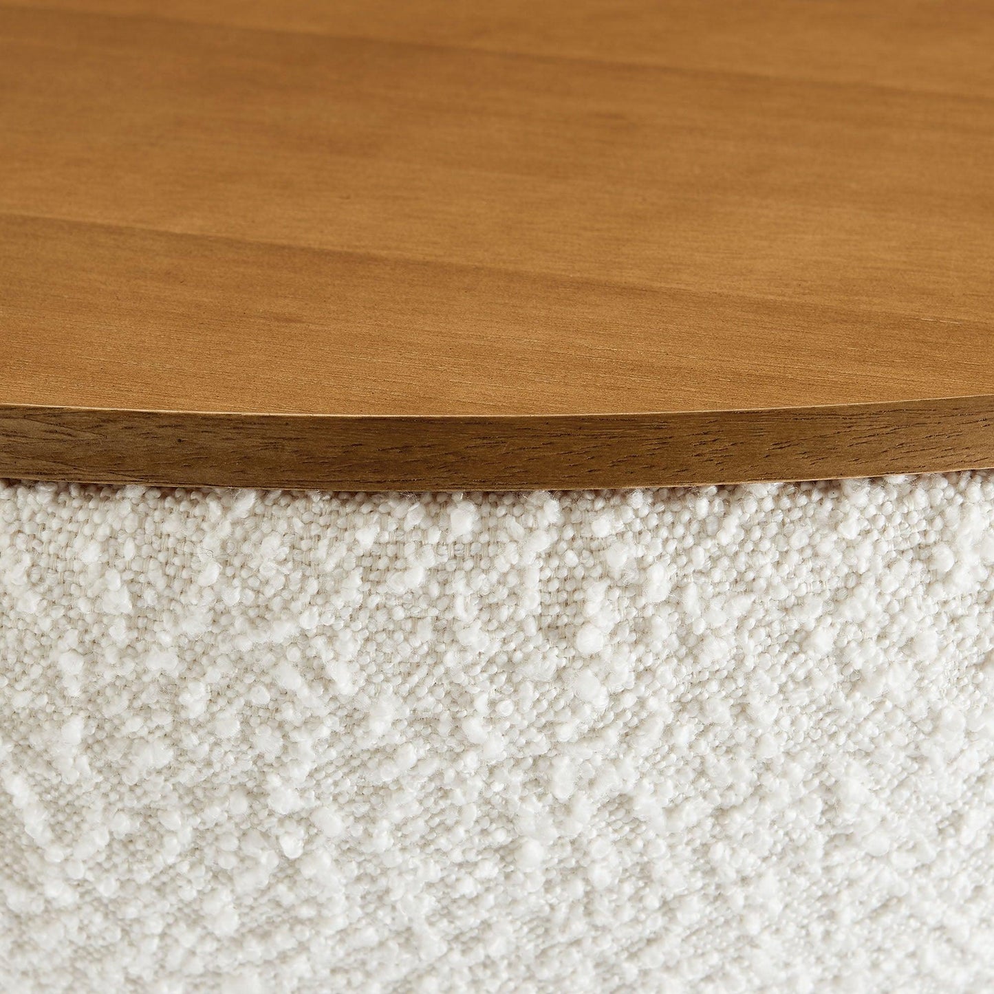 Tridome Round Boucle Upholstered Storage Coffee Table by Modway FredCo