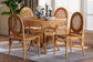 Troy Natural Rattan Dining Set FredCo