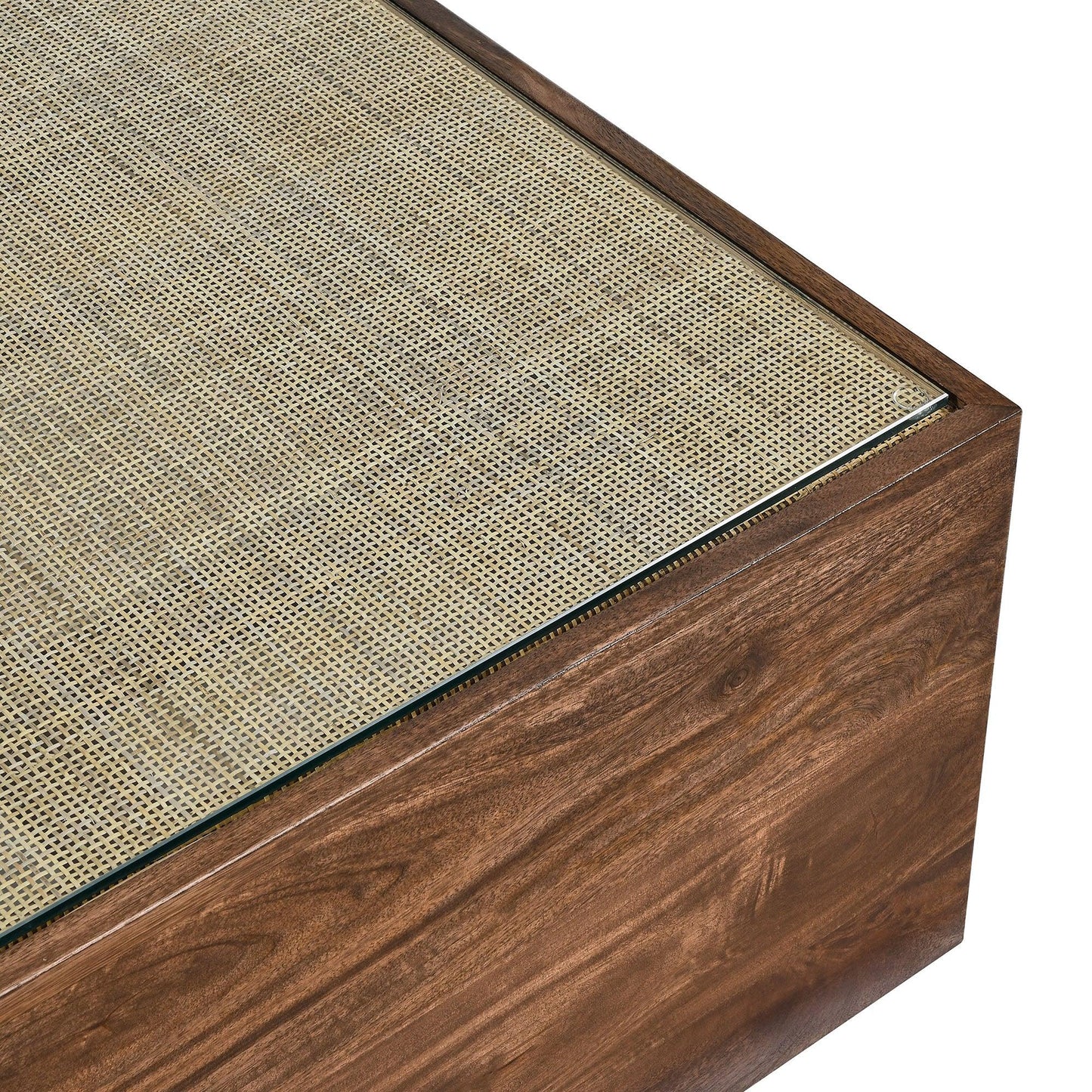 Truett Square Wood Rattan Coffee Table by Modway FredCo