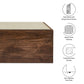 Truett Square Wood Rattan Coffee Table by Modway FredCo