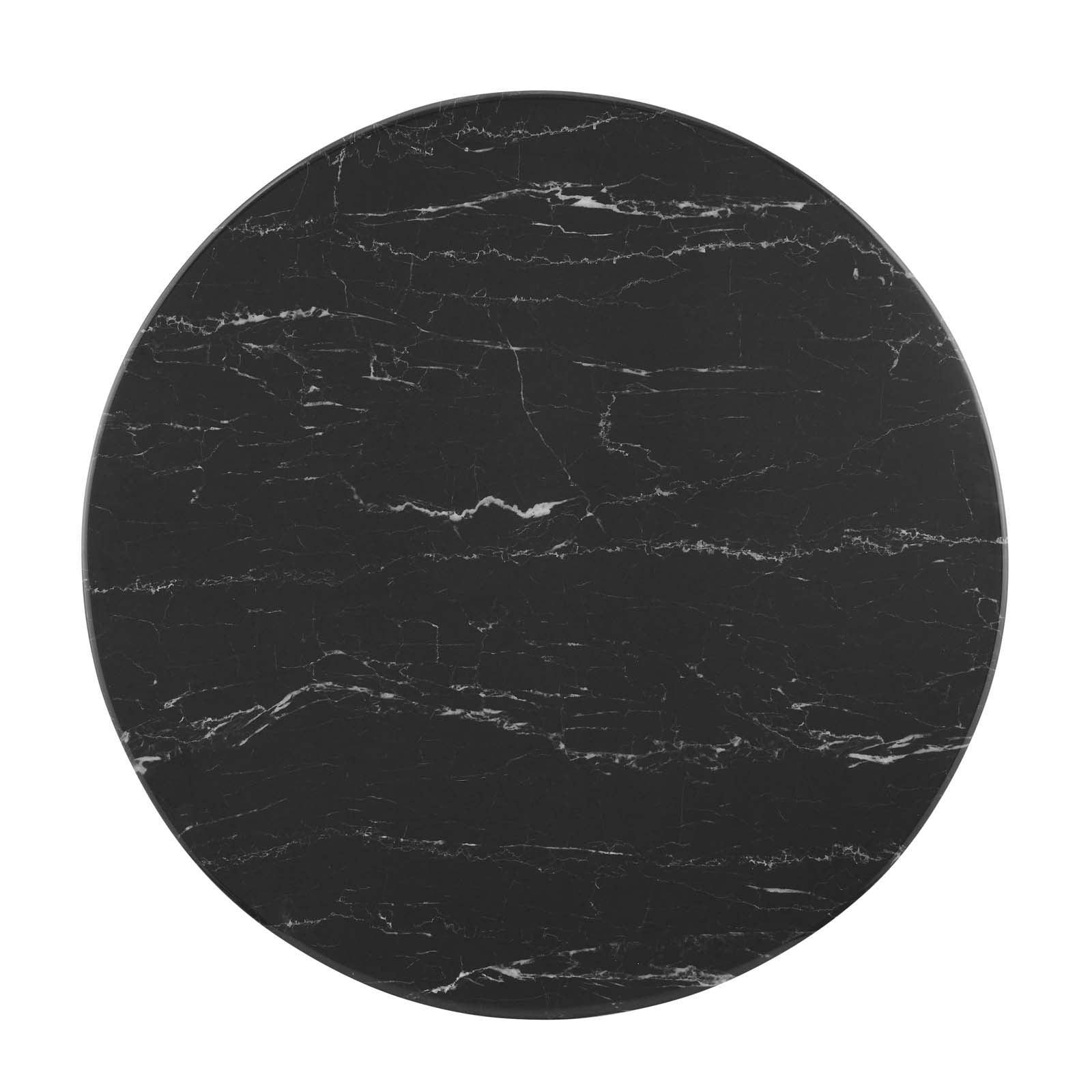Tupelo 28" Artificial Marble Dining Table, EEI-5328 FredCo