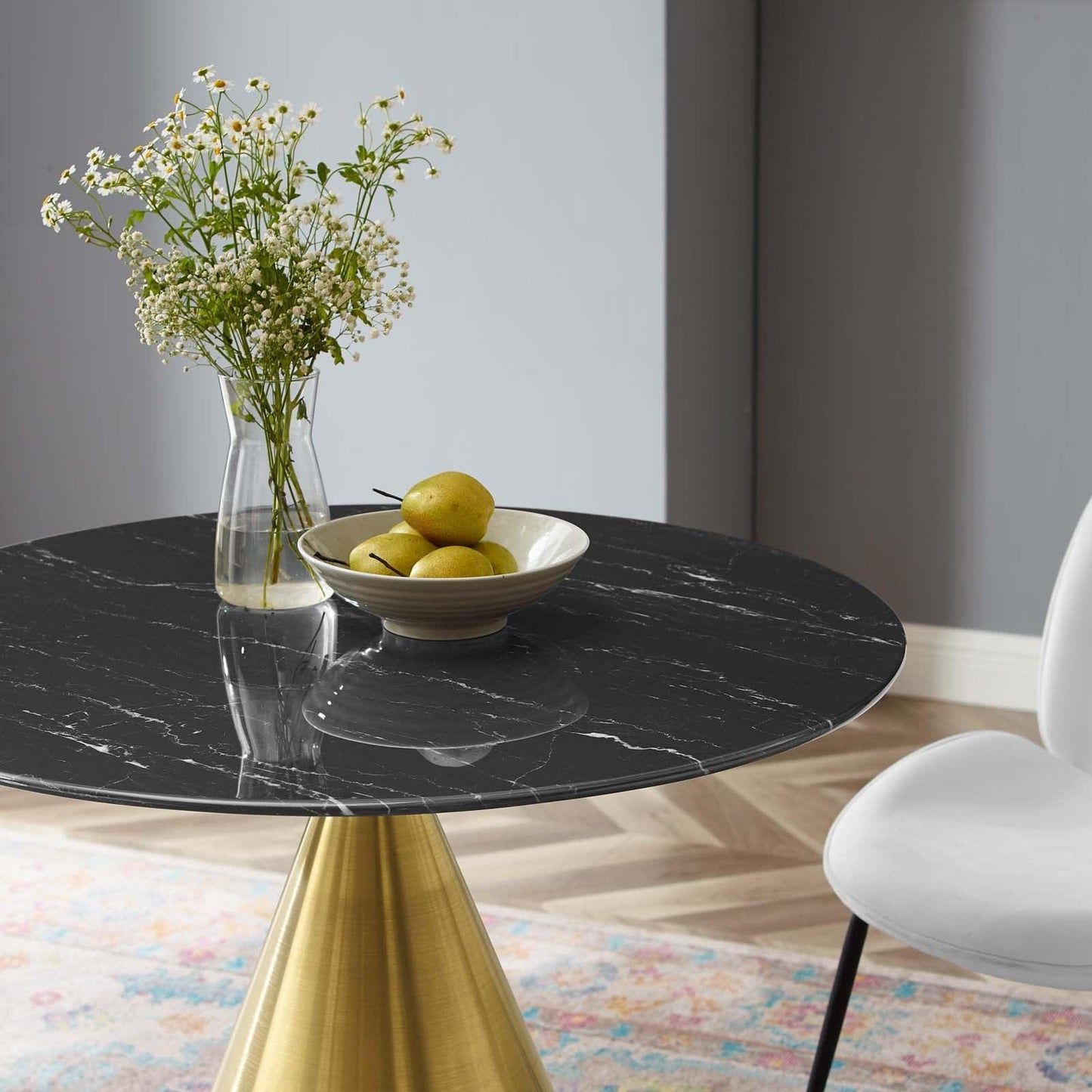 Tupelo 36" Artificial Marble Dining Table, EEI-5329 FredCo