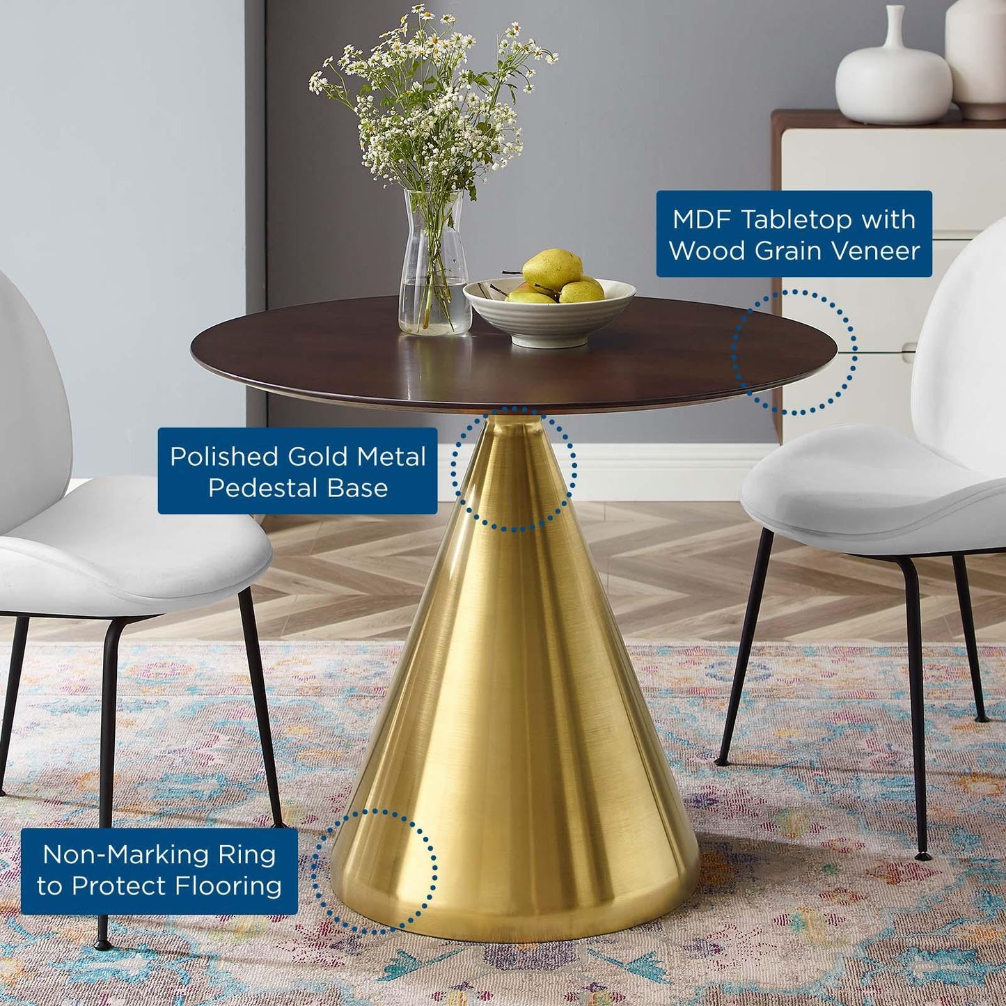 Tupelo 36" Dining Table, EEI-5326 FredCo