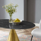 Tupelo 42" Oval Artificial Marble Dining Table, EEI-5330 FredCo
