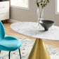 Tupelo 48" Oval Artificial Marble Dining Table, EEI-5340 FredCo