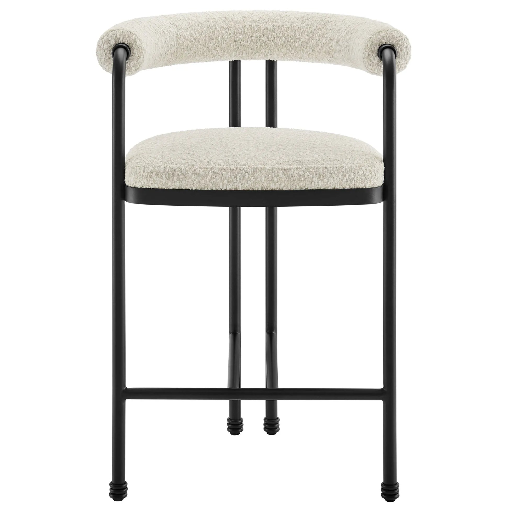 Turin Curved Back Boucle and Metal Counter Stool by Modway EEI-7226 FredCo