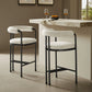 Turin Curved Back Boucle and Metal Counter Stool by Modway EEI-7226 FredCo