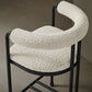 Turin Curved Back Boucle and Metal Counter Stool by Modway EEI-7226 FredCo