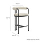 Turin Curved Back Boucle and Metal Counter Stool by Modway EEI-7226 FredCo