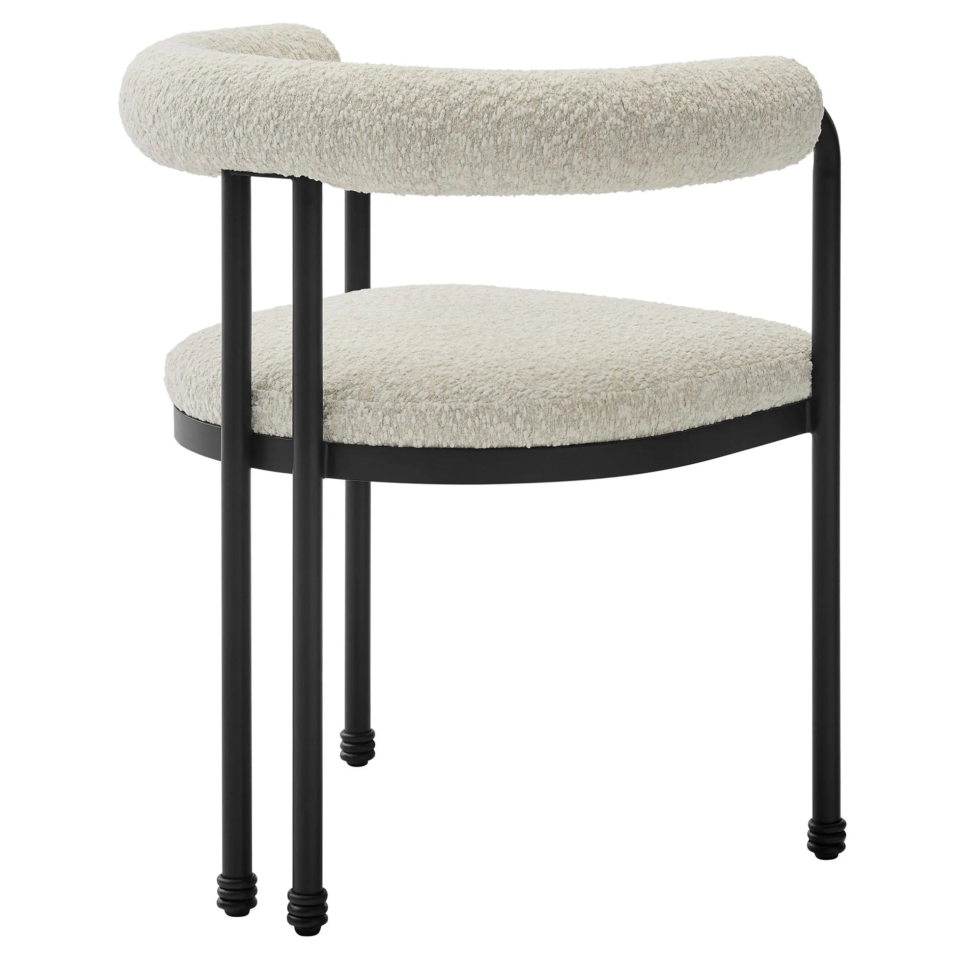 Turin Curved Back Boucle and Metal Dining Accent Chair by Modway EEI-7225 FredCo