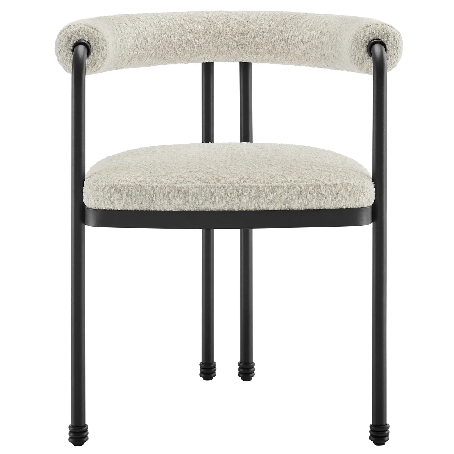 Turin Curved Back Boucle and Metal Dining Accent Chair by Modway EEI-7225 FredCo