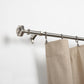Tuscan Adjustable Expandable Iron Silver Electroplated Curtain Rod FredCo