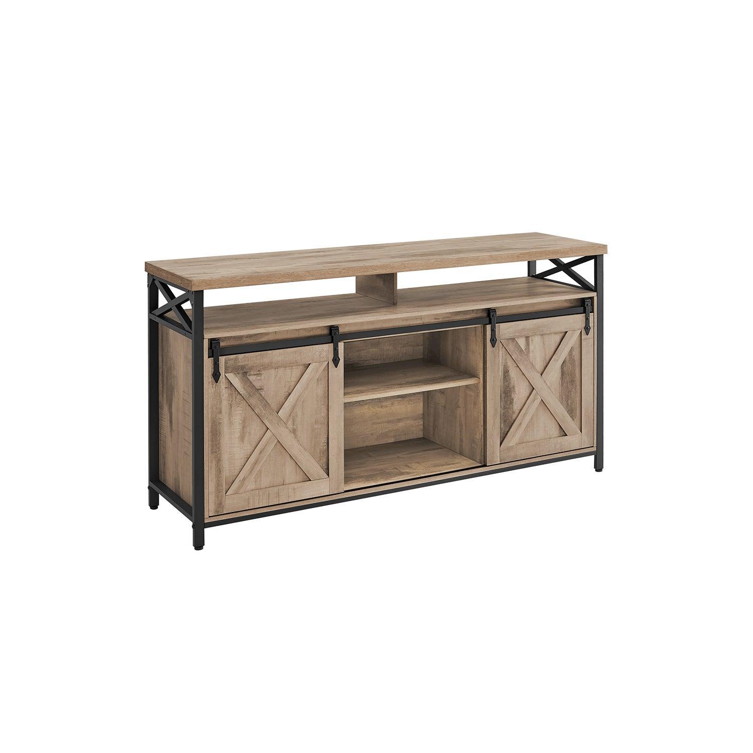 TV Stand for 65 Inch TV Camel Brown and Black FredCo