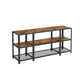 TV Stand for 65 Inches TVs Rustic Brown and Black FredCo