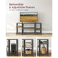 TV Stand for 65 Inches TVs Rustic Brown and Black FredCo