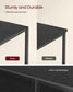 TV Stand for TVs Up to 65'' Black with Wood Grain FredCo