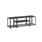 TV Stand for TVs Up to 65'' Black with Wood Grain FredCo