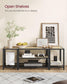 TV Stand for TVs Up to 65'' Turquoise Brown and Black FredCo