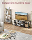 TV Stand for TVs Up to 65'' Turquoise Brown and Black FredCo