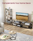 TV Stand for TVs Up to 70'' Turquoise Brown and Black FredCo
