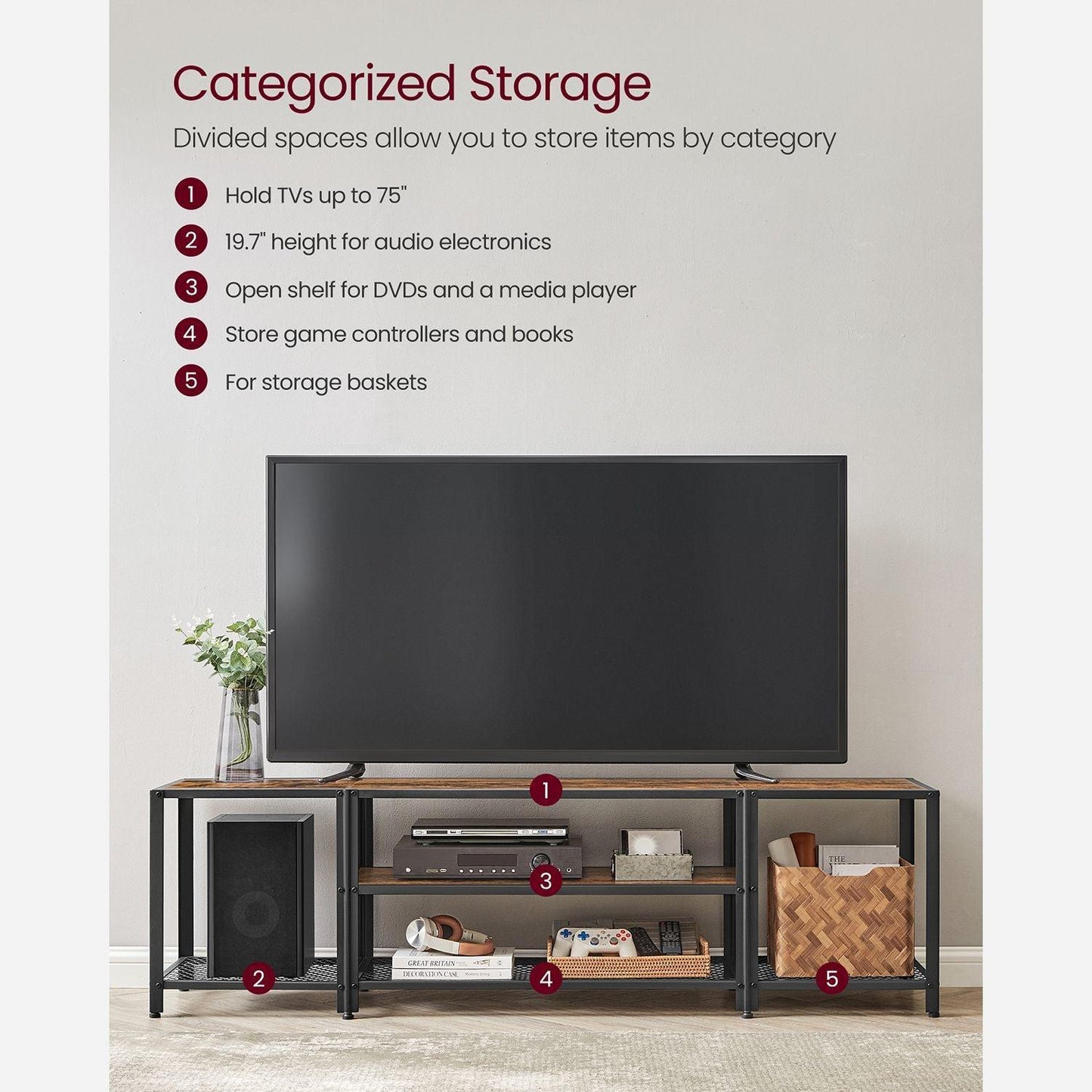 TV Stand for TVs up to 75 Inches FredCo