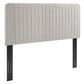 Twin Modway Milenna Channel Tufted Upholstered Fabric Headboard FredCo