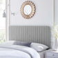 Twin Modway Milenna Channel Tufted Upholstered Fabric Headboard FredCo