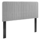 Twin Modway Milenna Channel Tufted Upholstered Fabric Headboard FredCo