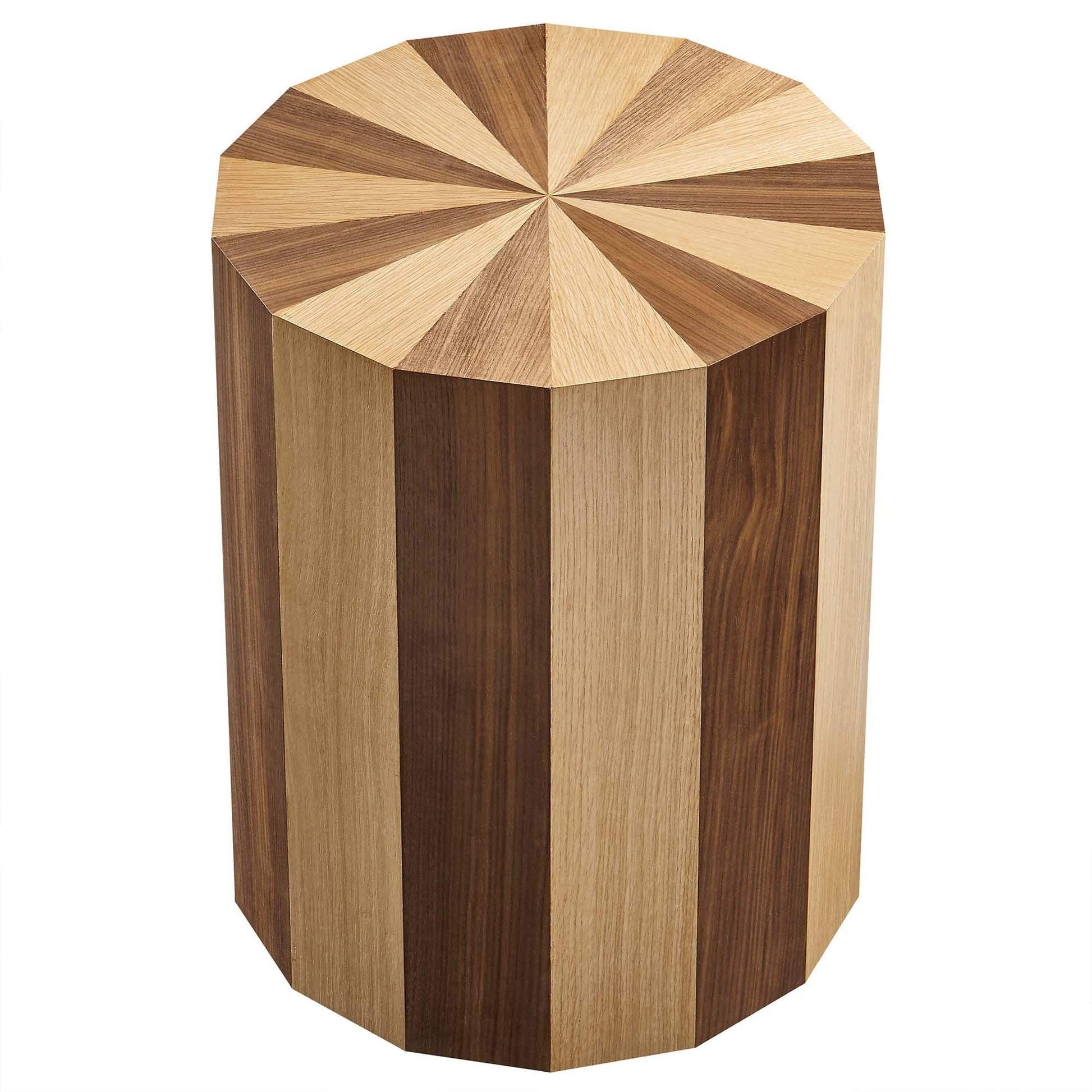 Twirl Two-Toned Wood Veneer Side Table by Modway FredCo