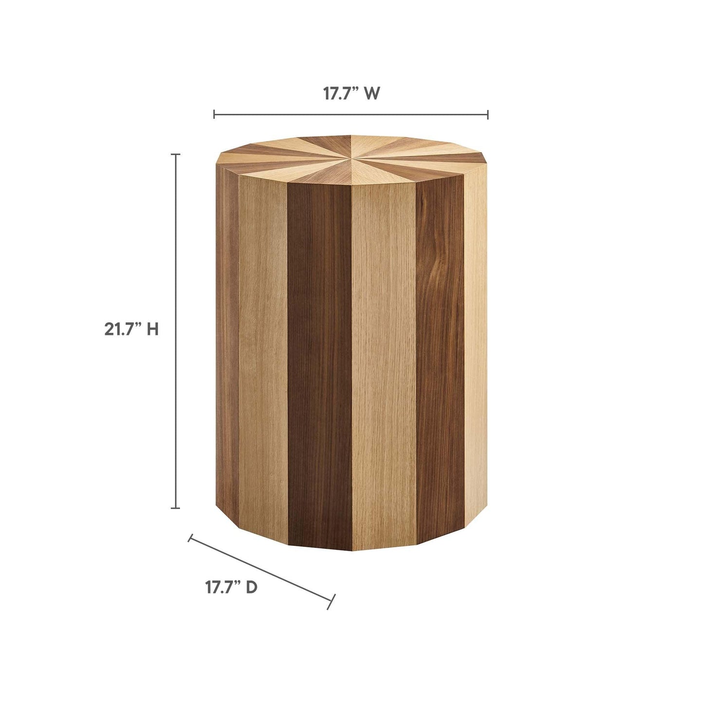 Twirl Two-Toned Wood Veneer Side Table by Modway FredCo